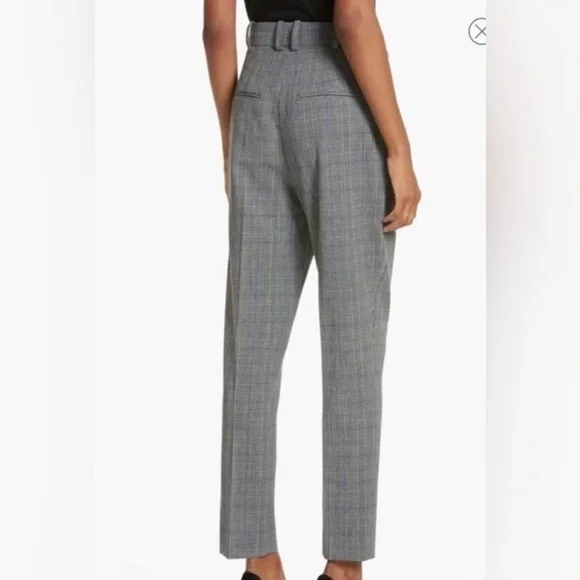 Rebecca Taylor Plaid High Waist Trousers Size 8 - Picture 7 of 8